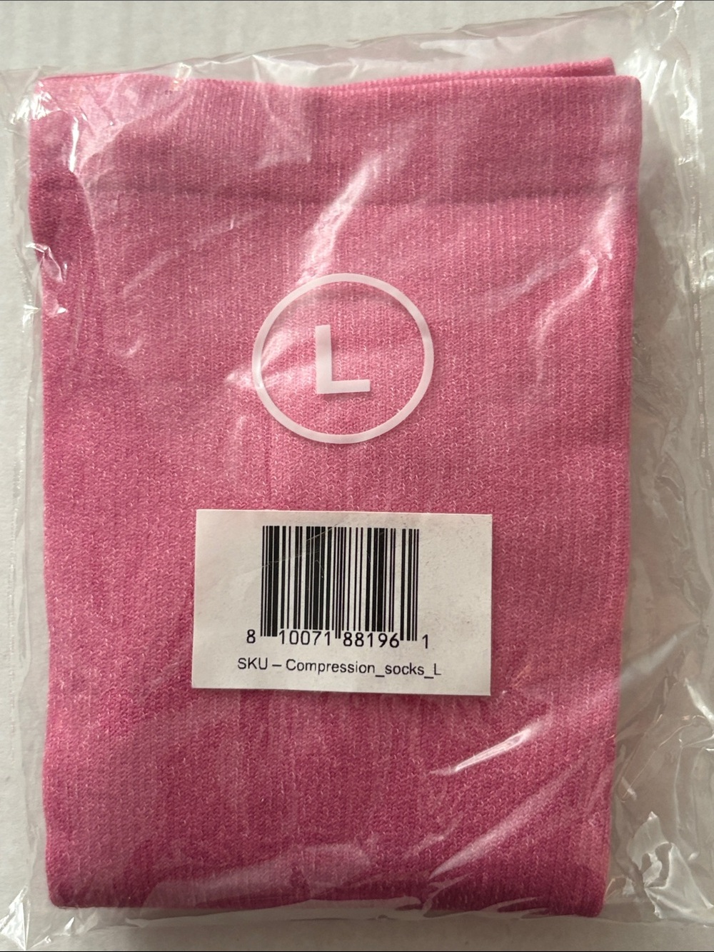 Pink Compression Sock Size Large